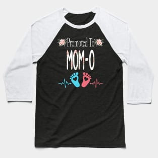 Promoted to MOM-O - Mother's Day - Christmas First Time Family Baseball T-Shirt